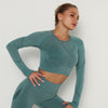 Yoga Crop Tops Yoga Shirts Gym Workout Tops Long Sleeve Fitness Running Sport T-Shirts Athletic Training Wear Women Sportswear | Vimost Shop.