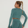 Yoga Crop Tops Yoga Shirts Gym Workout Tops Long Sleeve Fitness Running Sport T-Shirts Athletic Training Wear Women Sportswear | Vimost Shop.