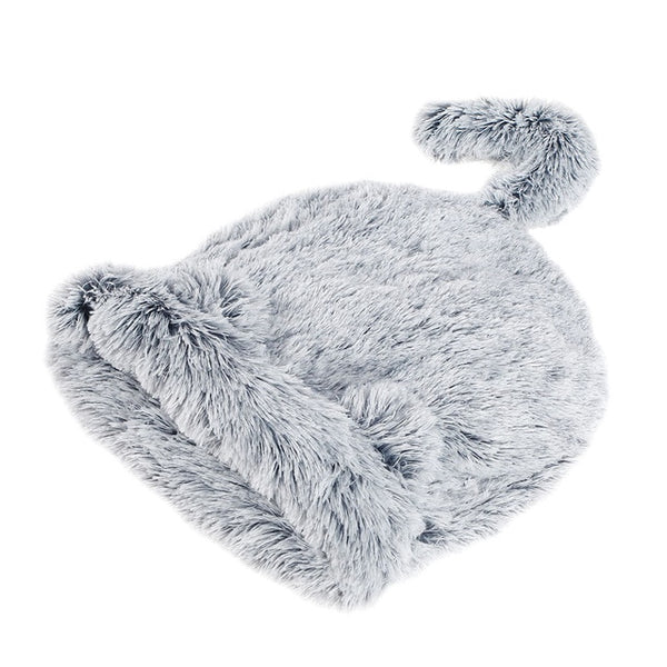 Pet Dog Cat Sleeping Bed Soft Plush  Nest Kennel Cave House Cats Cute Bag Mat Pad Tent Pets Winter Warm Cozy Beds | Vimost Shop.
