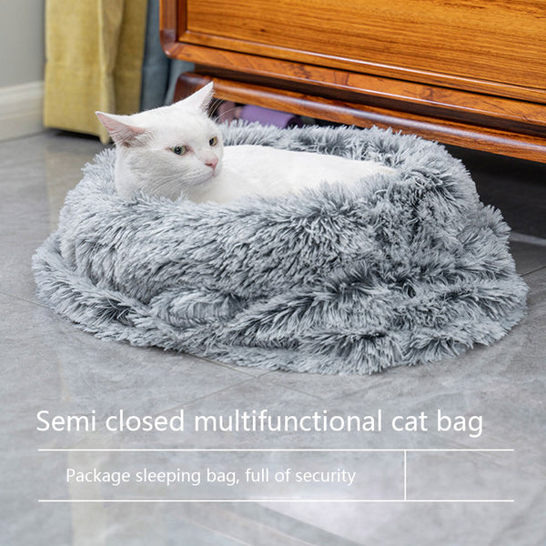 Pet Dog Cat Sleeping Bed Soft Plush  Nest Kennel Cave House Cats Cute Bag Mat Pad Tent Pets Winter Warm Cozy Beds | Vimost Shop.