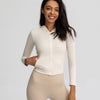 Autumn Seamless Solid Yoga Hoodies Long Shirt Jacket Long Sleeve Zipper Sportswear Hooded Top Gym Fitness Workout Sports Tees | Vimost Shop.