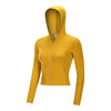 Autumn Seamless Solid Yoga Hoodies Long Shirt Jacket Long Sleeve Zipper Sportswear Hooded Top Gym Fitness Workout Sports Tees | Vimost Shop.