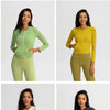Autumn Seamless Solid Yoga Hoodies Long Shirt Jacket Long Sleeve Zipper Sportswear Hooded Top Gym Fitness Workout Sports Tees | Vimost Shop.