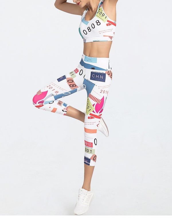 Seamless Yoga Set Gym Sports Tracksuit Print Push Up Training Running Yoga Suit Casual Tank Crop Top Leggings For Women Clothing | Vimost Shop.