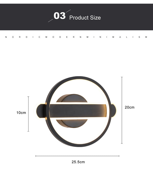 Nordic Minimalist LED Wall Lamps Living Room Bedroom Bedside Reading Lights 29W AC85-265V Aisle Decoration Lighting