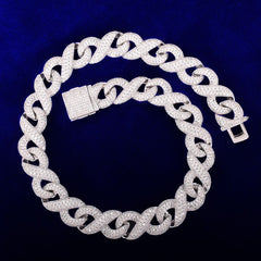 Solid 15mm Men's Hip Hop Cuban Chain Link Cubic Zirconia Gold Color Necklace Choker Fashion Rock Jewelry
