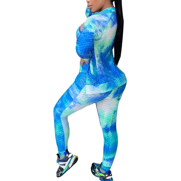 Sportswear 3 PCS Jacquard Yoga Set Women Gym Tracksuit Bra Crop Top Zipper Long Sleeve Jacket And Leggings Workout Sports Suit | Vimost Shop.