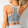 Striped Seamless Yoga Tank Crop Top Shockproof Quick Dry Sports Bra Vest Fashion Workout Push Up Running Tees High Elasticsity | Vimost Shop.