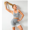 Striped Seamless Yoga Tank Crop Top Shockproof Quick Dry Sports Bra Vest Fashion Workout Push Up Running Tees High Elasticsity | Vimost Shop.