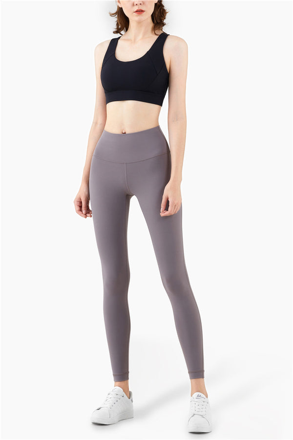 Seamless Sports Vest Top Push Up High Impact Yoga Crop Top Sports Gym Workout Cross Thin Shoulder Beauty Back Tank Solid Top | Vimost Shop.