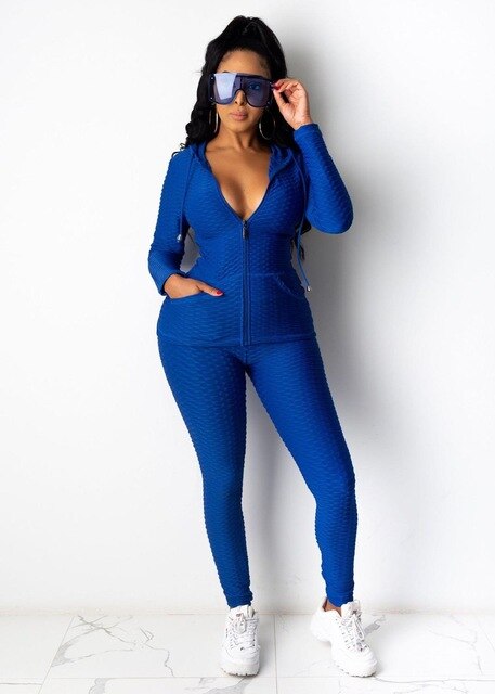 Sportswear Jacquard Hooded Set Gym Fitness Tracksuit Long Sleeve Zipper Hoodies Pencil Leggings Running Traning Outdoor Suit | Vimost Shop.