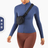 Autumn Seamless Solid Yoga Long Shirt Jacket Long Sleeve Zipper Sportswear Top Women Workout Slim Shirt Casual Gym Fitness Tees | Vimost Shop.