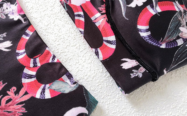 Seamless Floral Print Gym Yoga Set Fashion Fitness Vest Crop Top Leggings Suit Push Up Workout Training Running Slim Clothing | Vimost Shop.