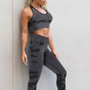Women Workout Outfit 2 Pieces Yoga Set Seamless Running Leggings with Sports Bra Padded Tops Suit Gym Clothes Fitness Sportswear | Vimost Shop.