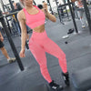 Women Workout Outfit 2 Pieces Yoga Set Seamless Running Leggings with Sports Bra Padded Tops Suit Gym Clothes Fitness Sportswear | Vimost Shop.