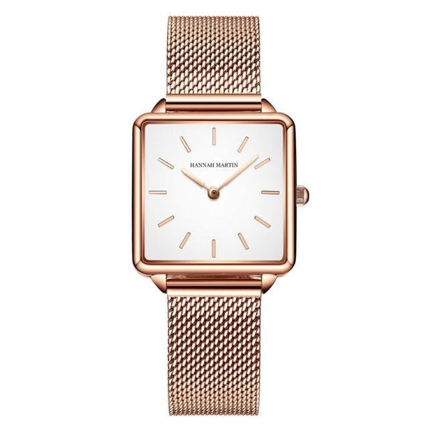 Arrival Full Solid Stainless Steel Square Dial Japan Movement Quartz Gift Rose Gold Ladies Top Brand Watches for Women
