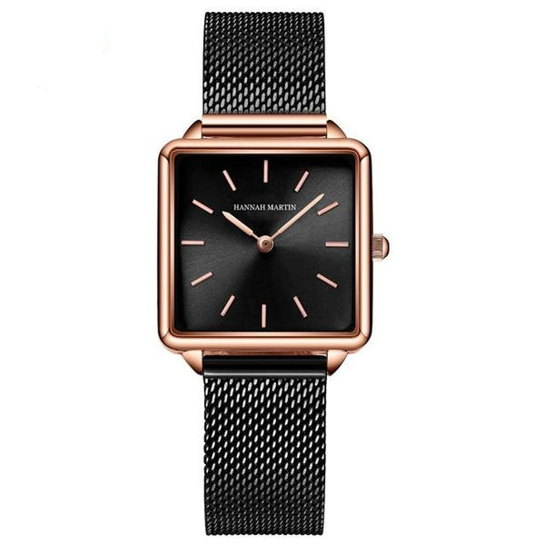 Arrival Full Solid Stainless Steel Square Dial Japan Movement Quartz Gift Rose Gold Ladies Top Brand Watches for Women