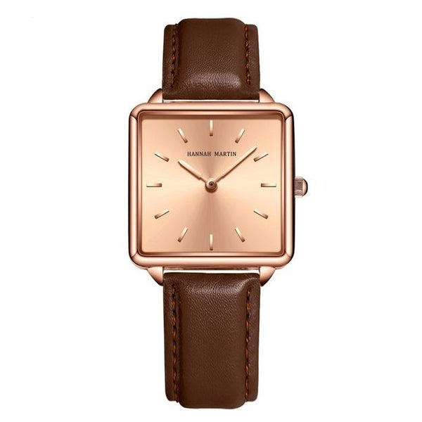 Arrival Full Solid Stainless Steel Square Dial Japan Movement Quartz Gift Rose Gold Ladies Top Brand Watches for Women
