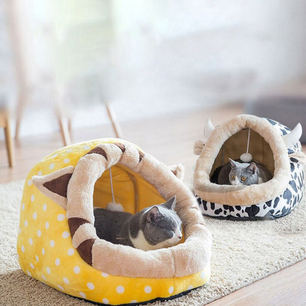 Pet Dog Cat Bed Cute Unicorn Shape Kennel Winter Warm Sofa Detachable Kitten House Waterproof Puppy Cushion Pet Sleeping Product | Vimost Shop.