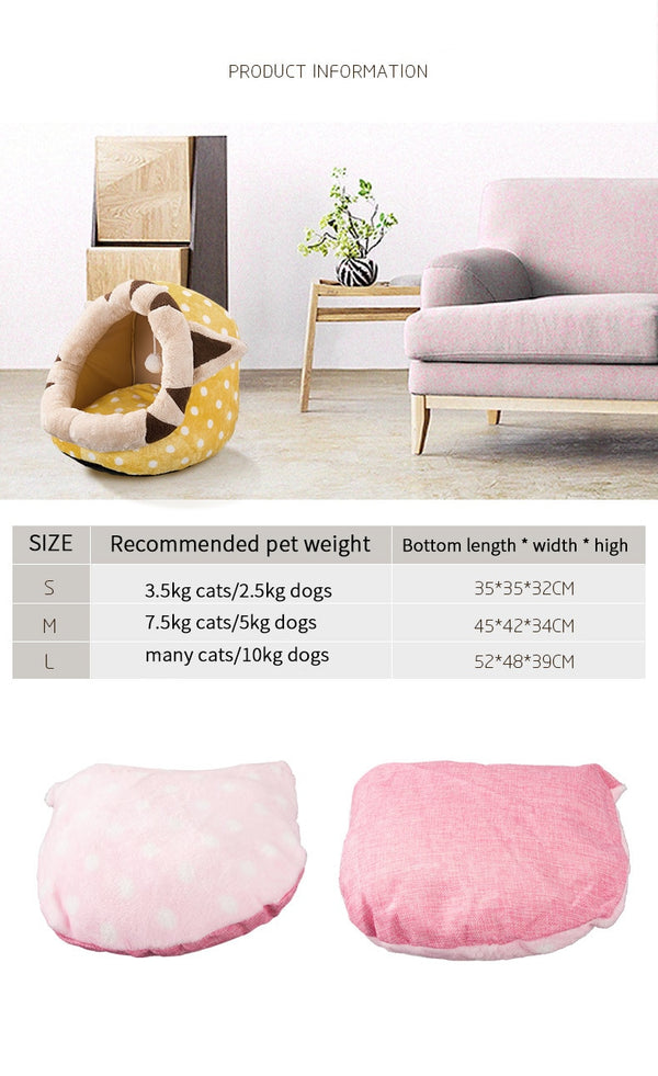 Pet Dog Cat Bed Cute Unicorn Shape Kennel Winter Warm Sofa Detachable Kitten House Waterproof Puppy Cushion Pet Sleeping Product | Vimost Shop.