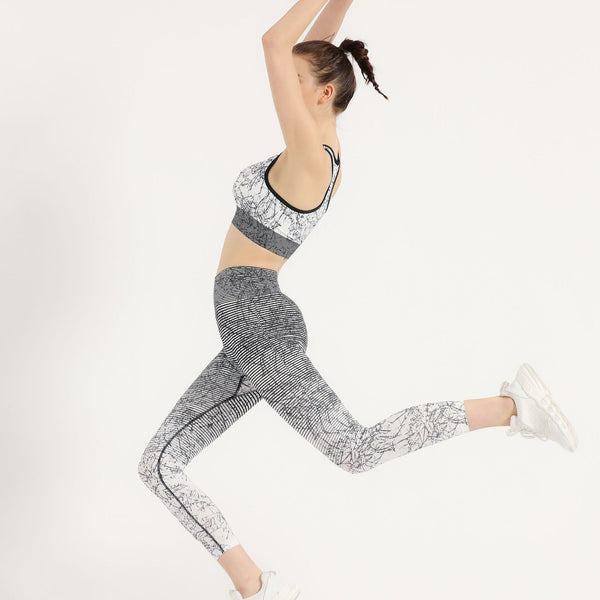 Women Seamless Gym Yoga Suit Tank Crop Top Leggings Tracksuit For Women Fashion Push Up Workout Running Fitness Two Piece Set | Vimost Shop.