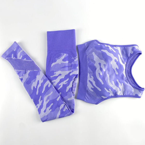 2PCS Camo Yoga Set Sports Wear For Women Gym Fitness Clothing Booty Yoga Leggings + Sport Bra GYM Sport Suit Femme 2020 New | Vimost Shop.