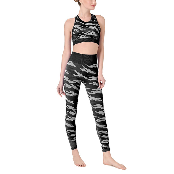 2PCS Camo Yoga Set Sports Wear For Women Gym Fitness Clothing Booty Yoga Leggings + Sport Bra GYM Sport Suit Femme 2020 New | Vimost Shop.