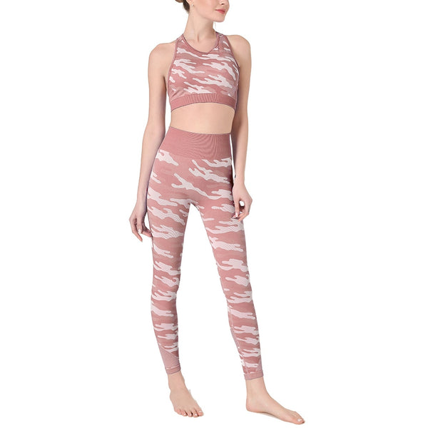 2PCS Camo Yoga Set Sports Wear For Women Gym Fitness Clothing Booty Yoga Leggings + Sport Bra GYM Sport Suit Femme 2020 New | Vimost Shop.