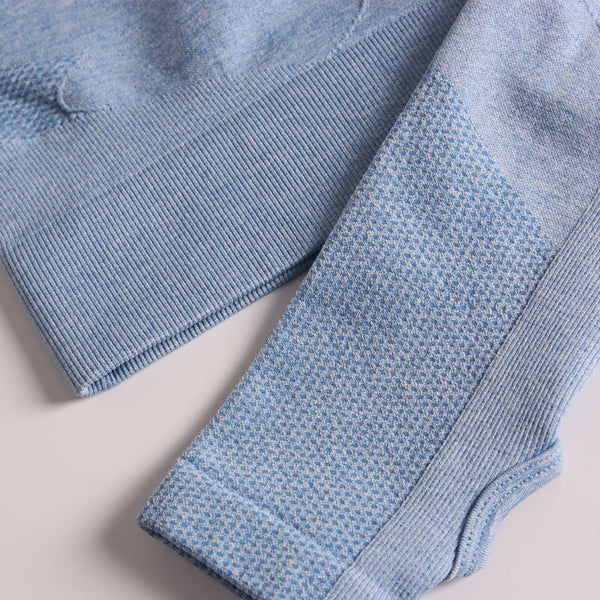 Sportswear Seamless Yoga 3 PCS Set Women Gym Clothes Bra+ Long Sleeve Crop Top High Elastics  Pantalones Fitness Tracksuit | Vimost Shop.