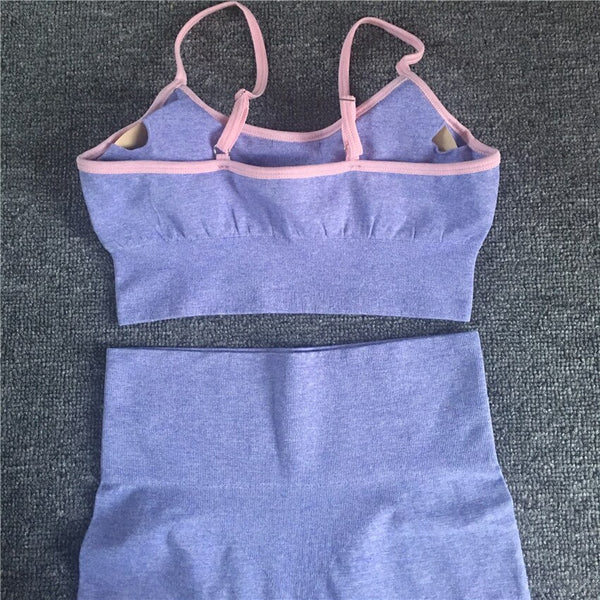 Sportswear Seamless Yoga Set Solid Women Gym Clothes Adjustable Bra Crop Top Hips Lifting Leggings Tracksuit Workout Fitness Set | Vimost Shop.