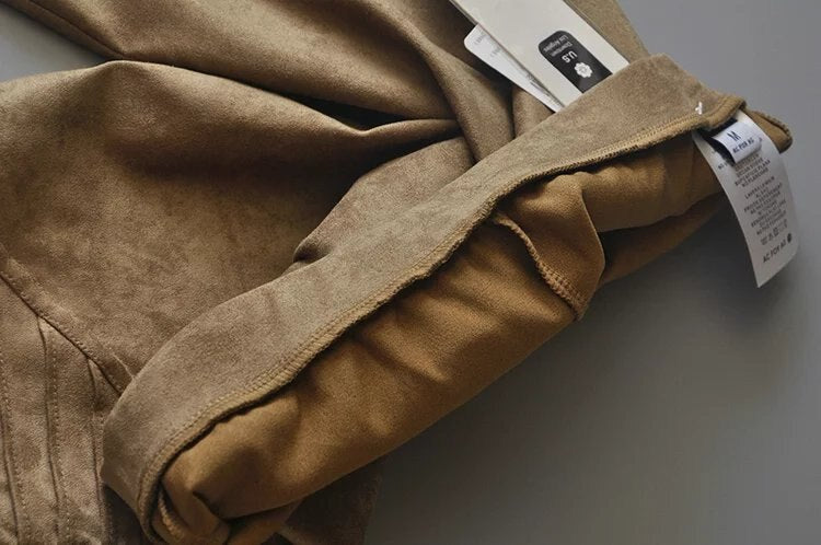 Autumn Suede Leggings Solid High Elastics Bodycon Pencil Pants Fashion Casual Medium Waist Trousers | Vimost Shop.