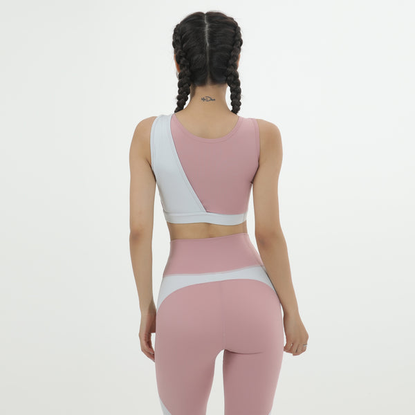 Seamless Sports Gym Bra Crop Top Patchwork Push Up Workout Beauty Back Solid Top Shockproof Training Fitness Running Vest Shirt | Vimost Shop.