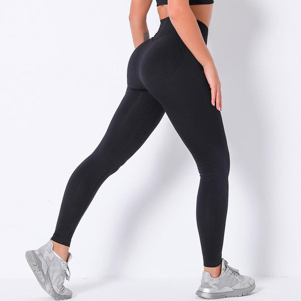 Seamless Yoga Leggings Solid Slim Pants High Elastics Workout Push Up Sports Fitness Running Casual High Waist Outdoor Pants | Vimost Shop.