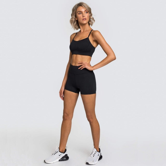 Seamless Sports Yoga Set XS-XL Gym Fitness Running Dance Train Tracksuit Fashion Bra Top Shorts Suit Jogging Workout Clothing | Vimost Shop.
