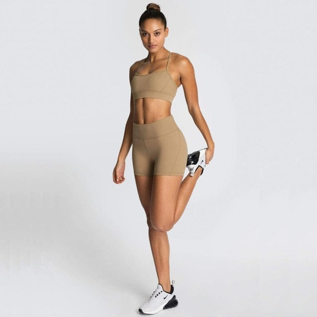Seamless Sports Yoga Set XS-XL Gym Fitness Running Dance Train Tracksuit Fashion Bra Top Shorts Suit Jogging Workout Clothing | Vimost Shop.