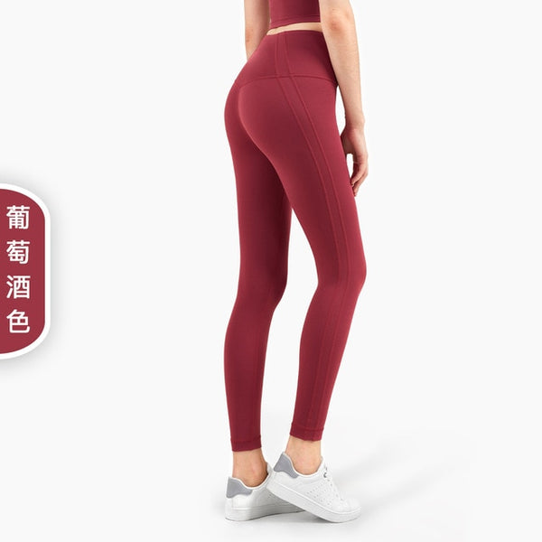 Autumn Seamless Solid Yoga No T line Leggings Fitness Gym Yoga Pantalones High Elastics Sports Breathable Dry Quick Trousers | Vimost Shop.