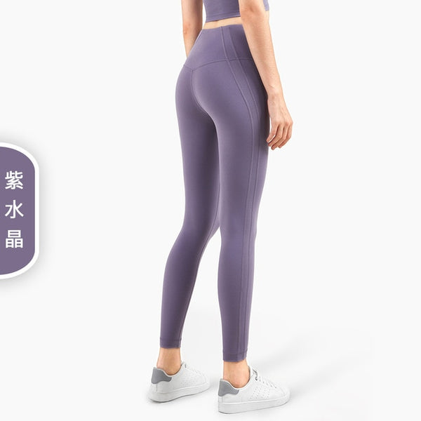 Autumn Seamless Solid Yoga No T line Leggings Fitness Gym Yoga Pantalones High Elastics Sports Breathable Dry Quick Trousers | Vimost Shop.