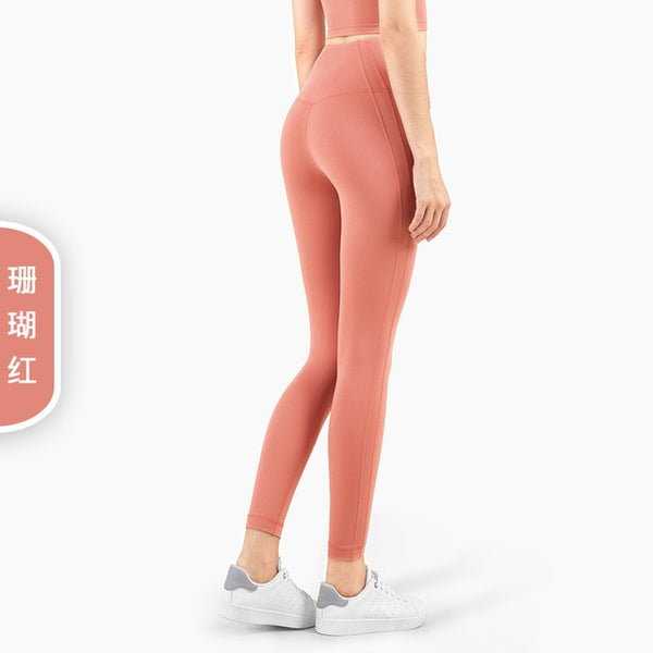 Autumn Seamless Solid Yoga No T line Leggings Fitness Gym Yoga Pantalones High Elastics Sports Breathable Dry Quick Trousers | Vimost Shop.