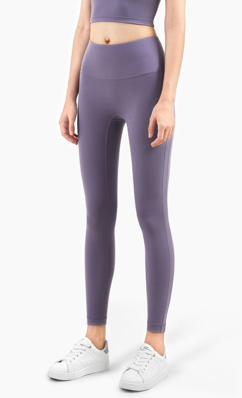 Autumn Seamless Solid Yoga No T line Leggings Fitness Gym Yoga Pantalones High Elastics Sports Breathable Dry Quick Trousers | Vimost Shop.