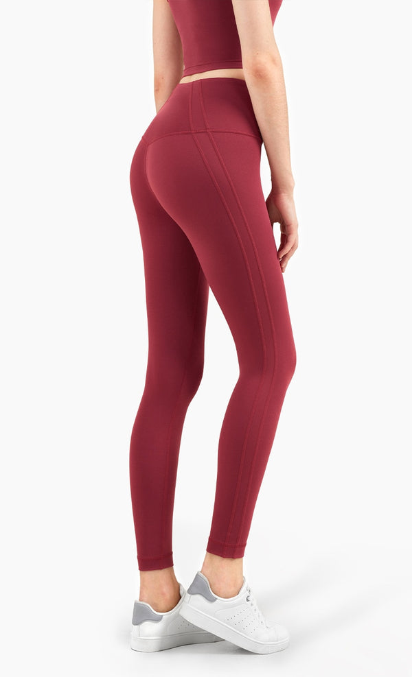 Autumn Seamless Solid Yoga No T line Leggings Fitness Gym Yoga Pantalones High Elastics Sports Breathable Dry Quick Trousers | Vimost Shop.