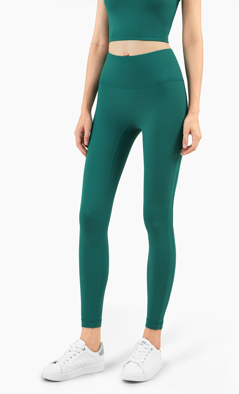 Autumn Seamless Solid Yoga No T line Leggings Fitness Gym Yoga Pantalones High Elastics Sports Breathable Dry Quick Trousers | Vimost Shop.
