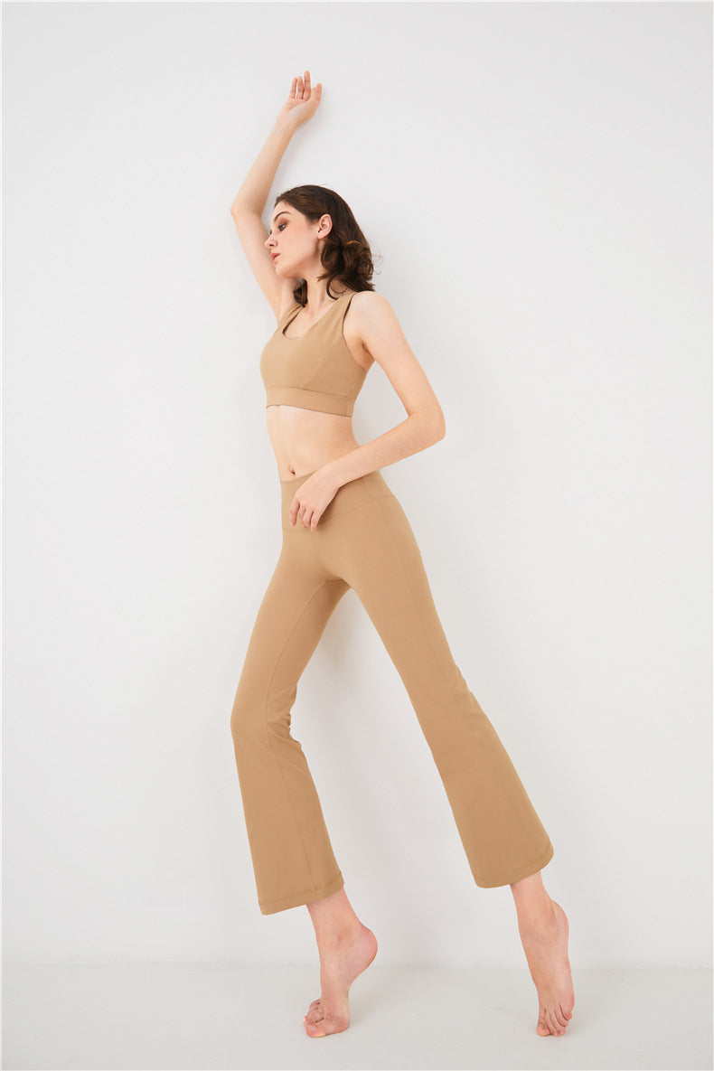 Sports Leggings Women High Waist Wide Legs Yoga Pants Solid Fashion High Elastic Push Up Work Out Pants For Women Jogging Pants | Vimost Shop.