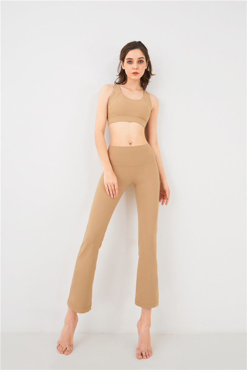 Sports Leggings Women High Waist Wide Legs Yoga Pants Solid Fashion High Elastic Push Up Work Out Pants For Women Jogging Pants | Vimost Shop.