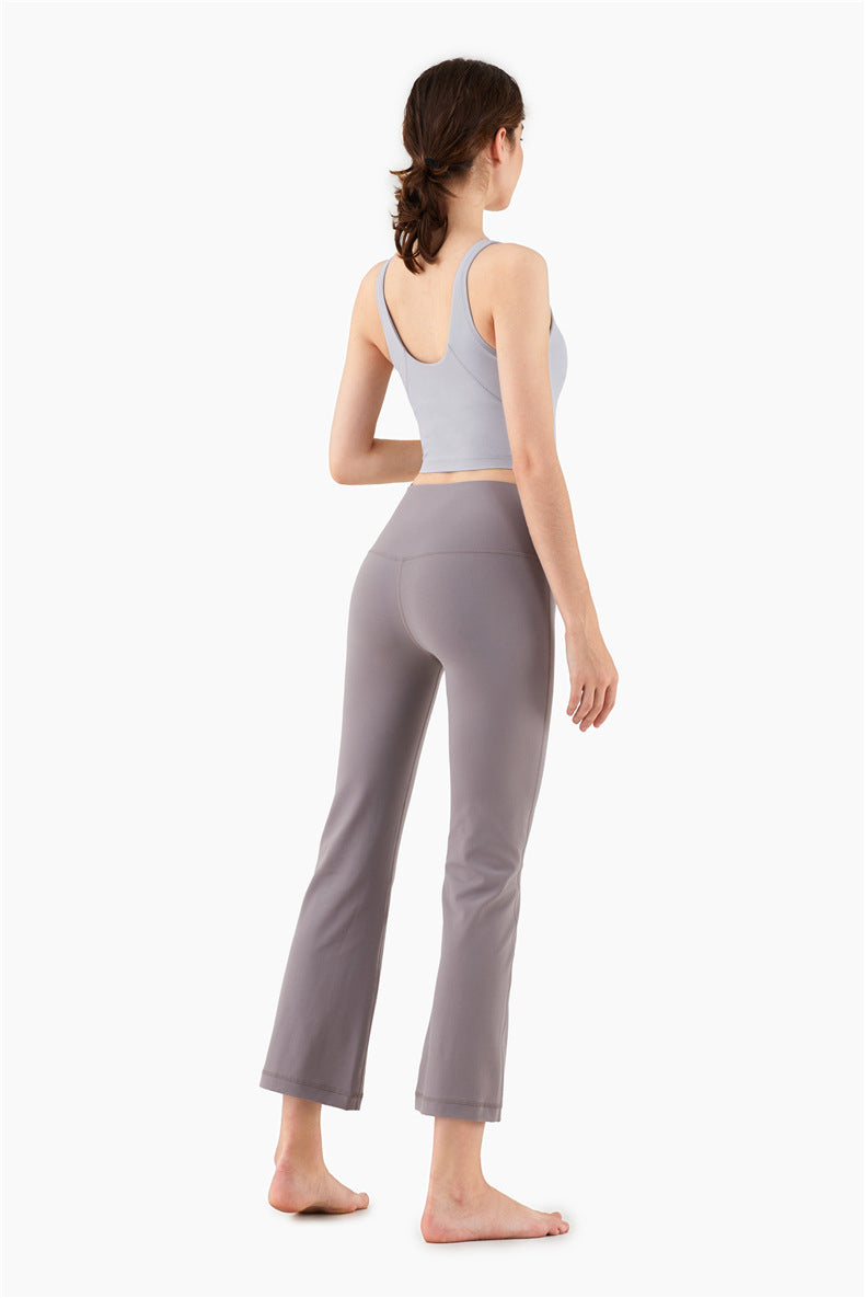 Sports Leggings Women High Waist Wide Legs Yoga Pants Solid Fashion High Elastic Push Up Work Out Pants For Women Jogging Pants | Vimost Shop.