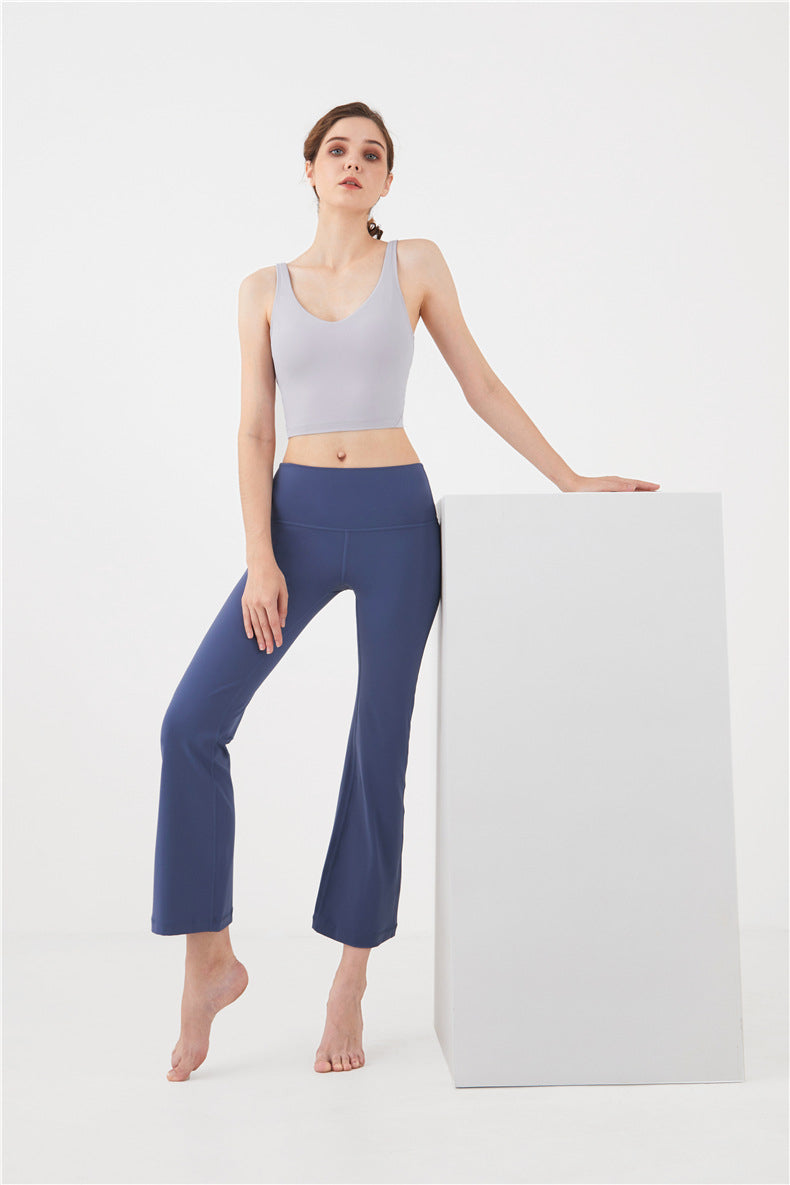 Sports Leggings Women High Waist Wide Legs Yoga Pants Solid Fashion High Elastic Push Up Work Out Pants For Women Jogging Pants | Vimost Shop.