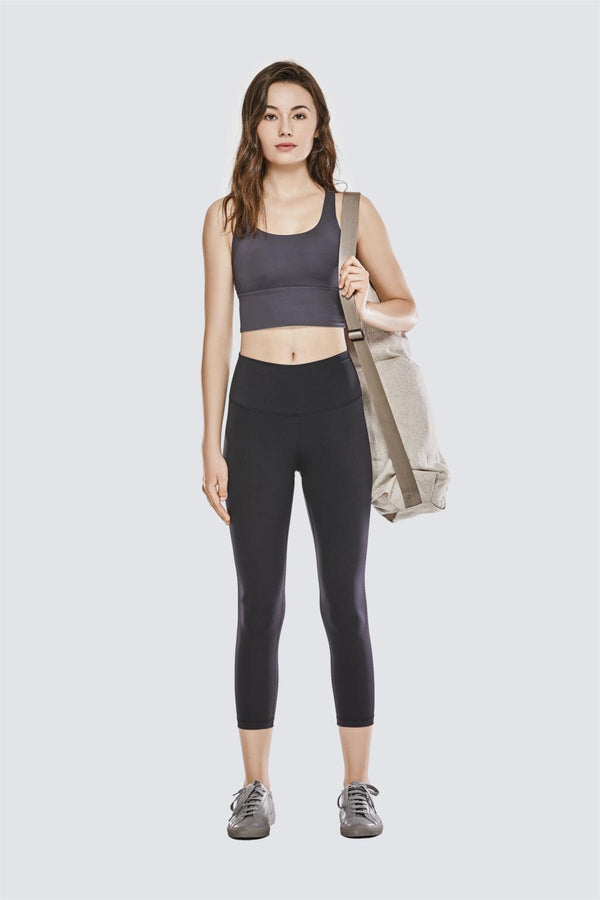 High Waisted Capri Workout Leggings for Women Hugged Feeling Athletic Compression Leggings -21 Inches