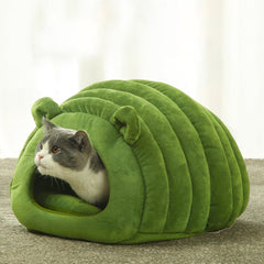 Foldable Cat Bed Cute Pet Winter Warm House for Indoor Kennel Puppy Removable Mat Small Dog Cats Cave Sleeping Bags