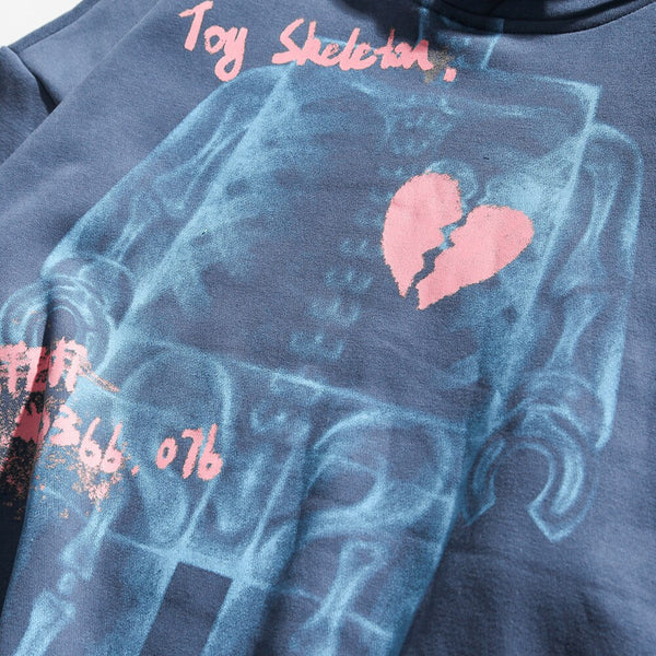 Hoodies Men Bone Letter Printed Streetwear Men Casual Hooded Vintage Harajuku Hip Hop Couple Sweatshirt Pullover Autumn