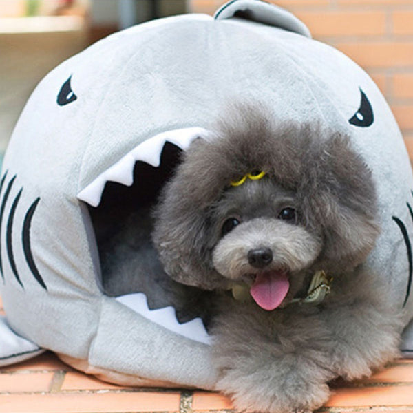 Willstar Pet Cat Bed House Gray Shark Shape Kennel Dog Warm Sleeping Mat Comfortable Beds for Small Large Pets | Vimost Shop.