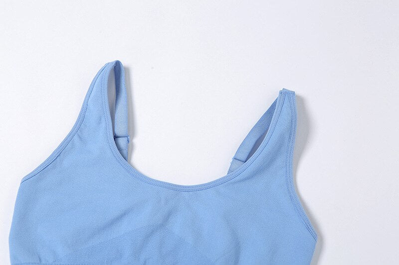 Seamless Solid Yoga Set Women Gym Clothes Bra Tank Crop Top Legging Shorts Sexy Fitness Sportswear Running Workout Tracksuit | Vimost Shop.